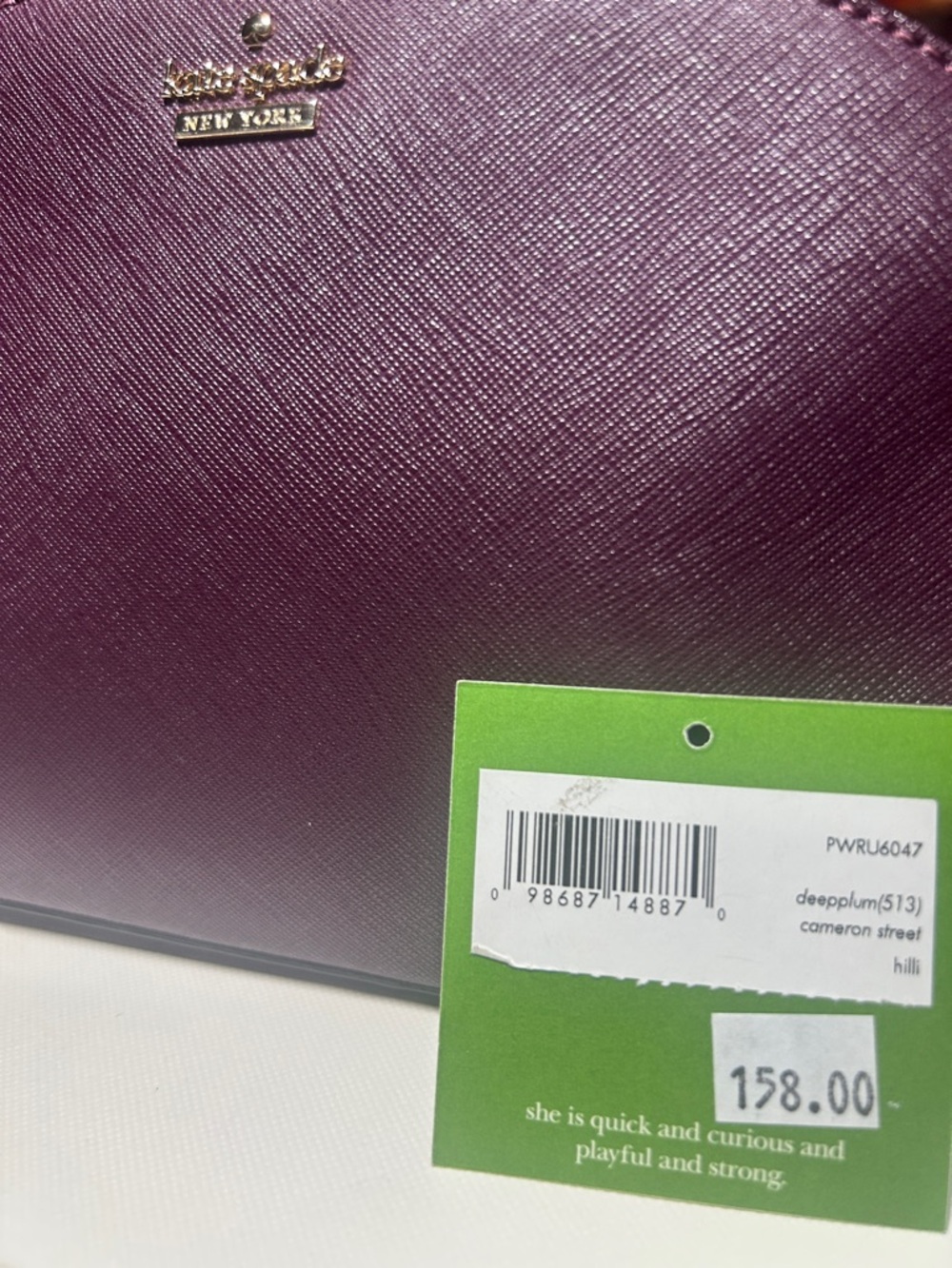 kate spade Plum Saffiano Crossbody with Gold Chain Trim… send offers pls! - Picture 3 of 9